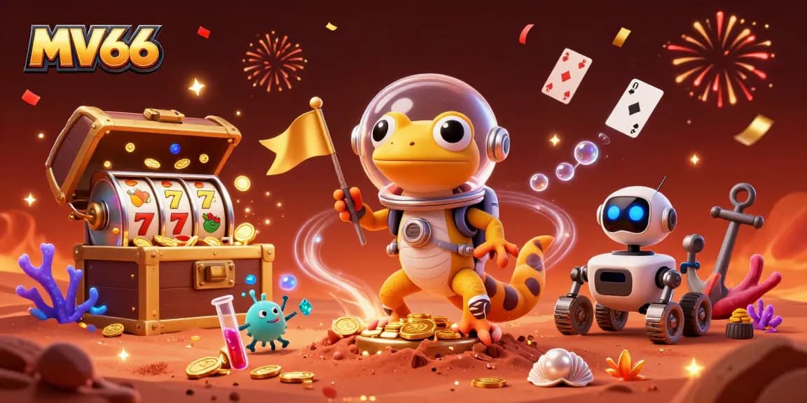 MV66 offers a vibrant casino experience with slots, treasures, and bubbly excitement in a unique Martian setting.