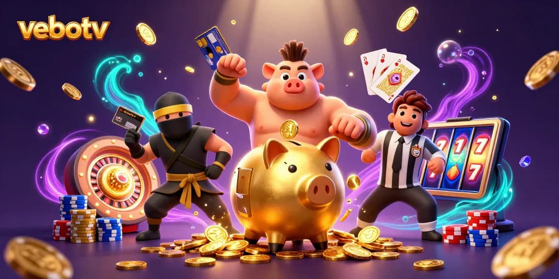 Engage with vebotv's vibrant live betting scene featuring dynamic characters and dazzling casino elements.