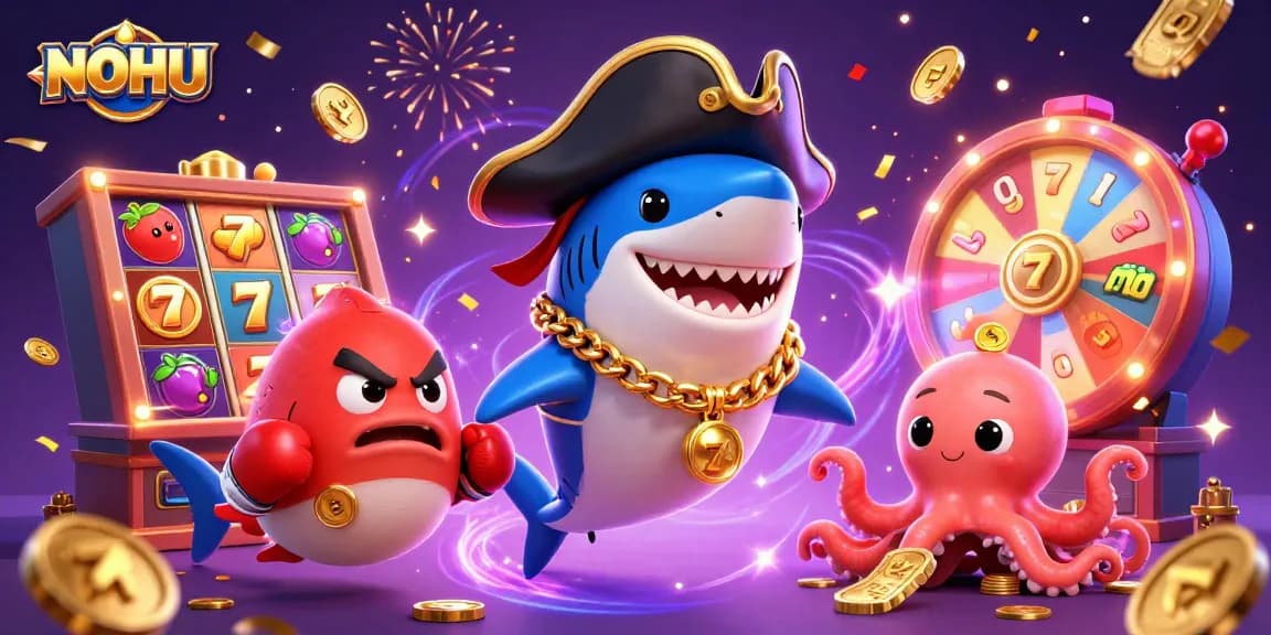 Experience thrilling slots action with NOHU, featuring lively characters and vibrant games elements.
