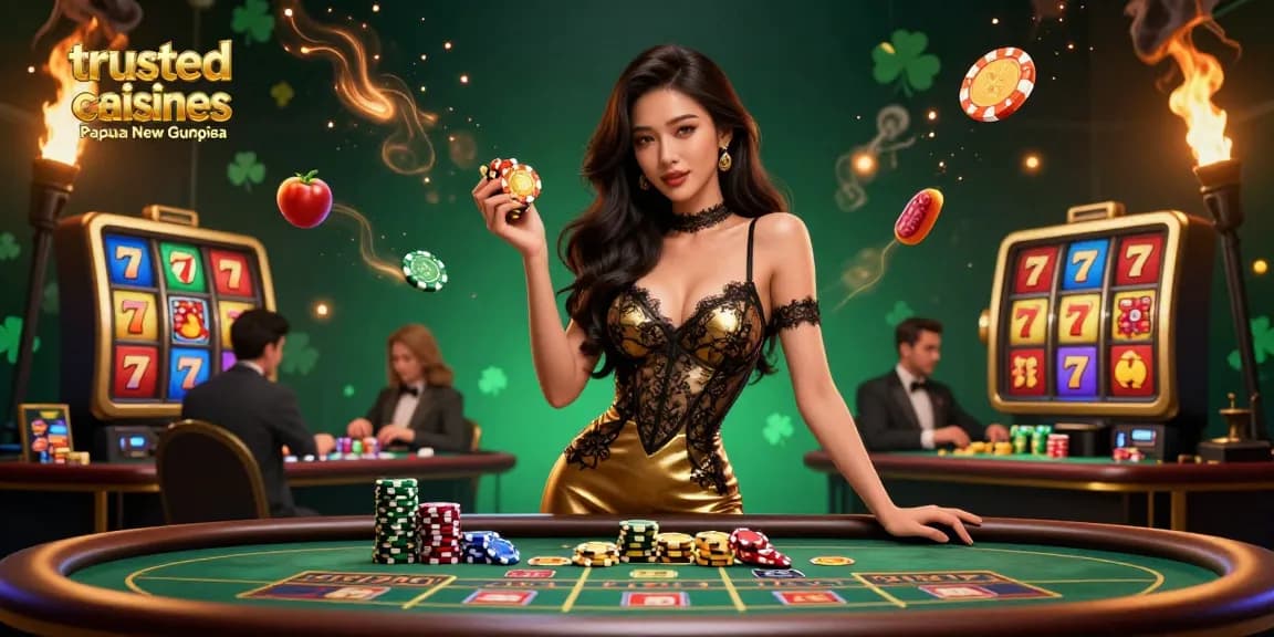 Engage with trusted casino sites Papua New Guinea featuring a glamorous Asian woman at a VIP baccarat table.