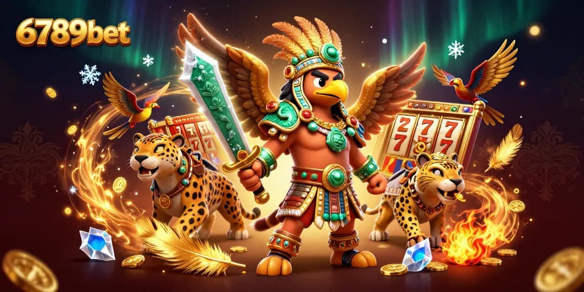 Engage with thrilling slot gameplay at 6789bet, featuring vibrant characters and golden gaming elements.