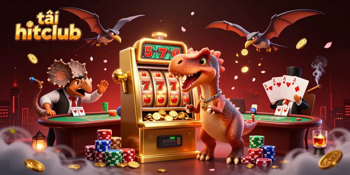 Tải hitclub and spin the reels for endless fun in this vibrant casino illustration.