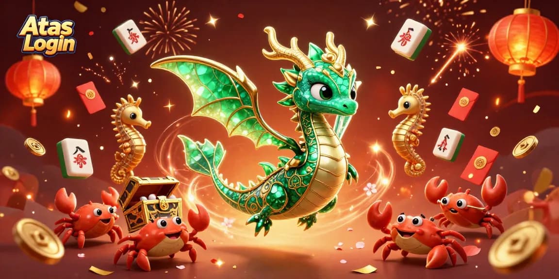 Engage in secure Atas Login with vibrant casino elements, showcasing your account access.