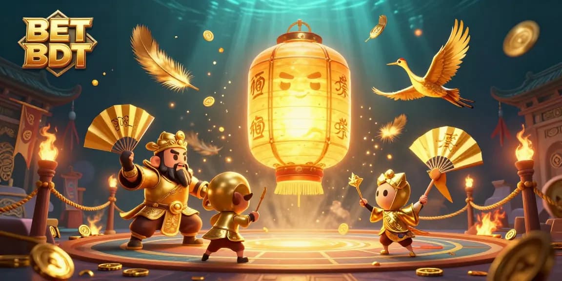 Experience the thrill of BET BDT with a vibrant casino spirit scene featuring golden lanterns and unique game elements.