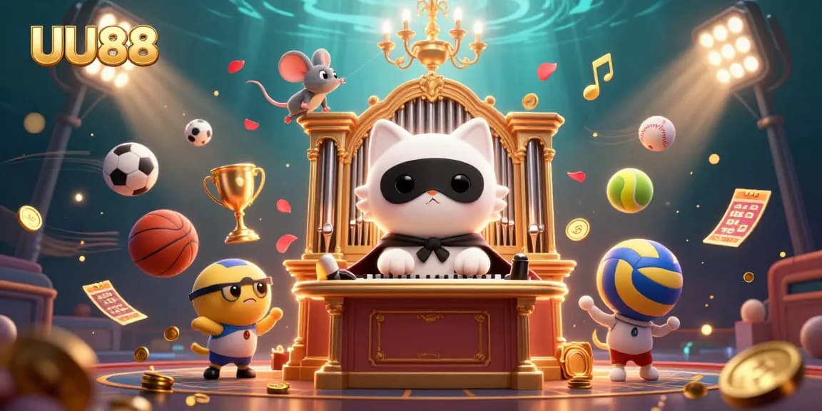 Experience exciting UU88 casino action with a cartoon cat and mouse in vibrant dynamic play.