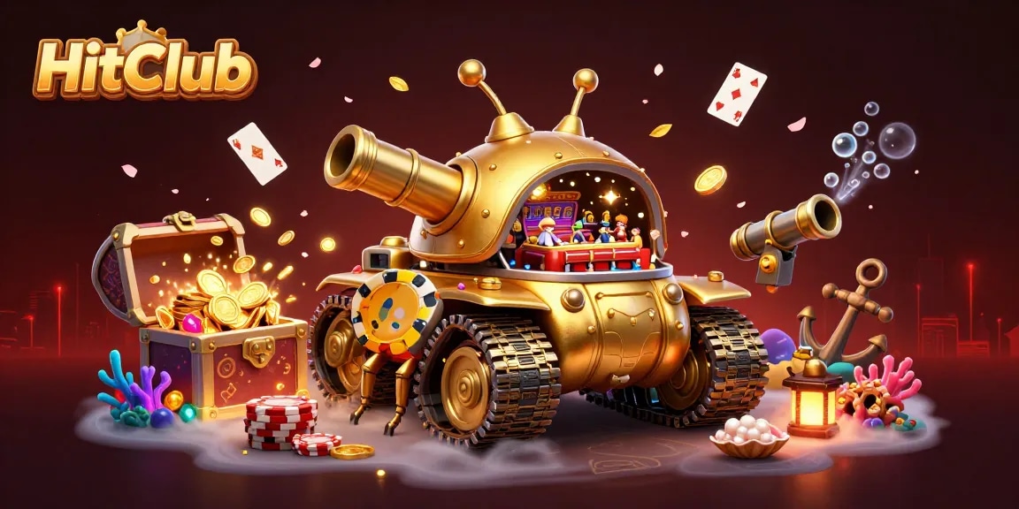 Experience thrilling action at HitClub with a vibrant casino tucked inside a golden beetle tank.