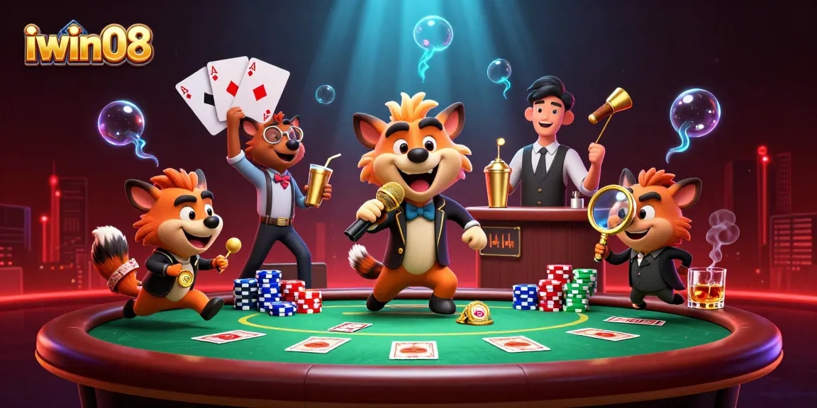 Experience iwin08's vibrant casino atmosphere with hyenas comedy club, engaging in poker fun!