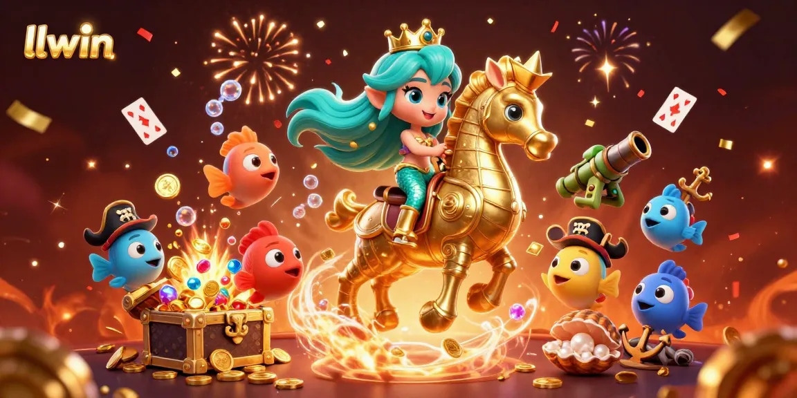 Engage with llwin by exploring a vibrant underwater casino adventure with whimsical characters and dynamic elements.