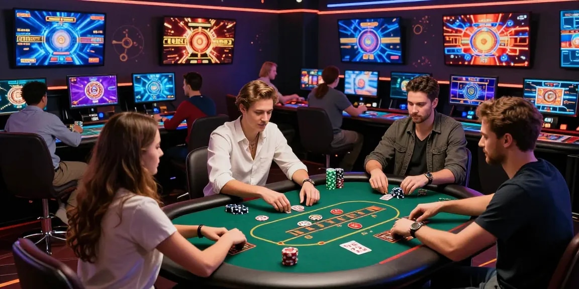 Players enjoying diverse games at nhà cái ok8386 online casino.