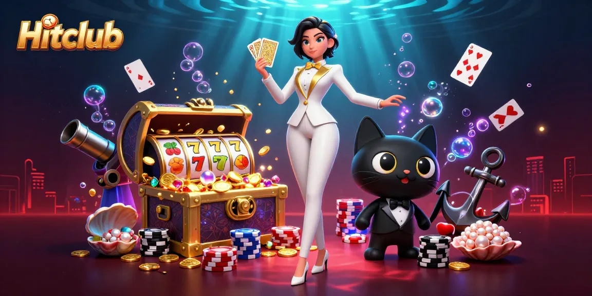 Engage with Hitclub's thrilling slot games amid enchanting underwater treasures.