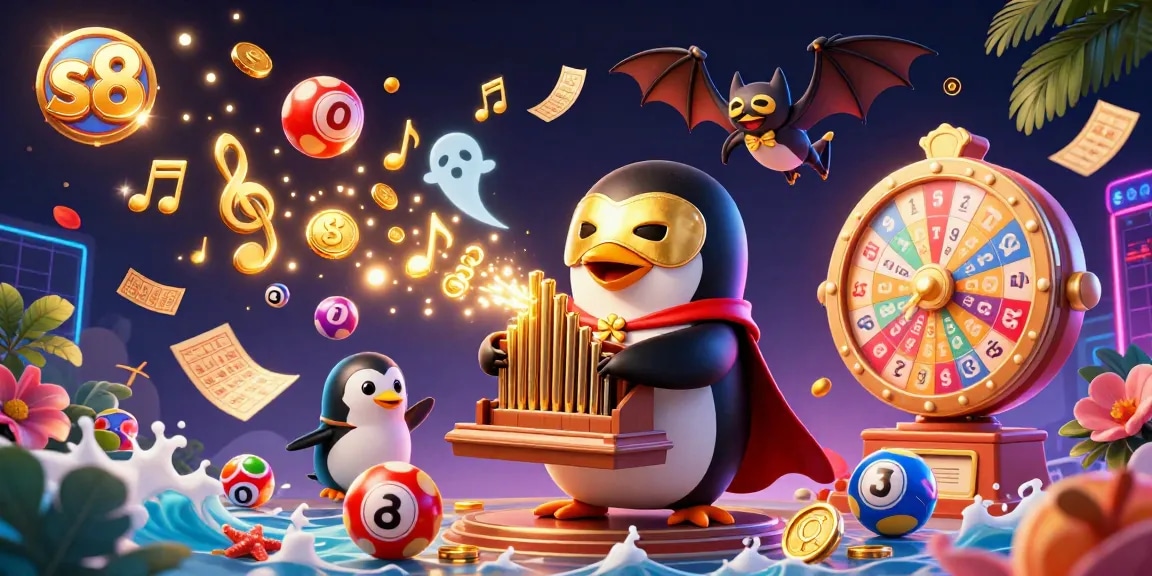 Experience the thrills of s8 casino with dynamic lucky lottery balls and golden coin bursts.