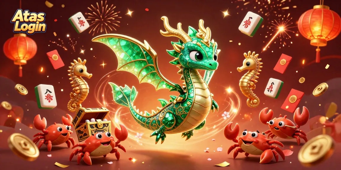 Engage in secure Atas Login with vibrant casino elements, showcasing your account access.
