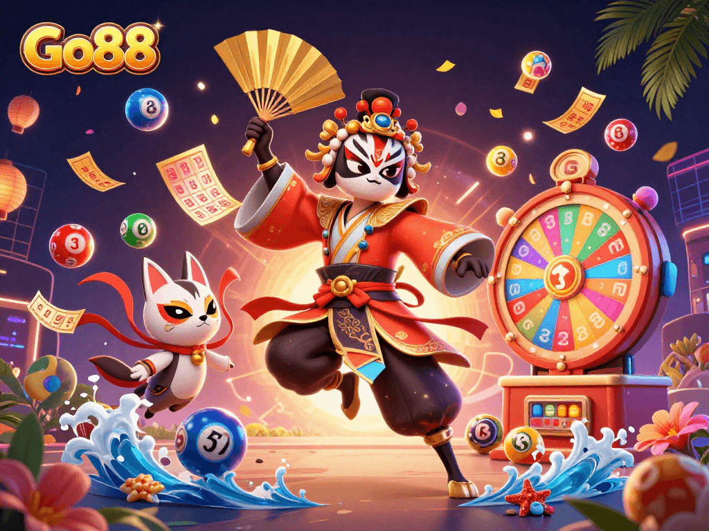 Experience Go88 with dynamic gameplay elements and vibrant characters in a captivating casino scene.