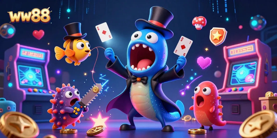 Experience thrilling gaming adventures with ww88 in a vibrant underwater casino setting featuring colorful characters.