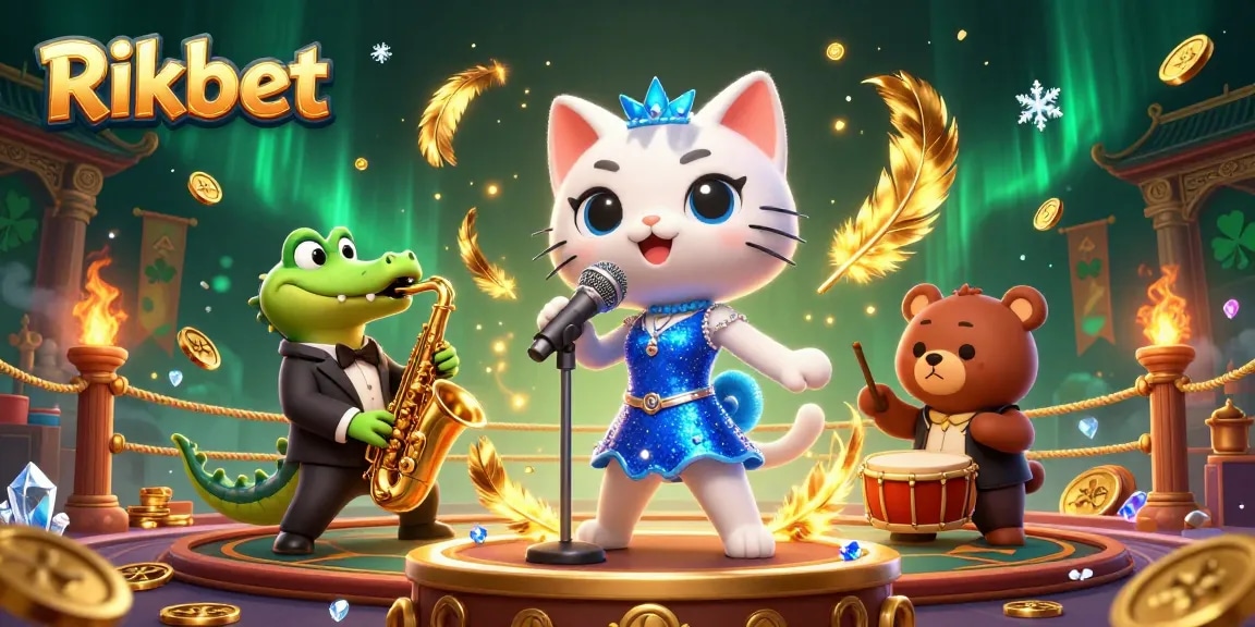 Engage with Rikbet's thrilling casino experience featuring lively characters and dynamic gaming elements.