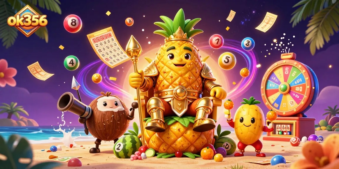 Engage with thrilling casino action in a colorful scene showcasing ok356 and lottery games excitement.