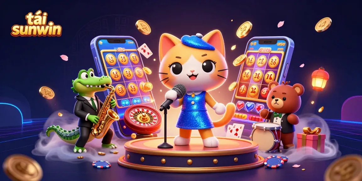 Engage in thrilling gaming experiences with tải sunwin featuring a jazz-singer cat and dazzling casino elements.