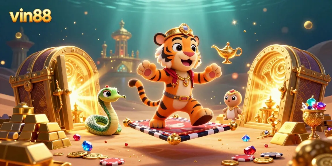 Experience thrilling wins with vin88 as the tiger sultan and genie snake evoke adventure in gambling.
