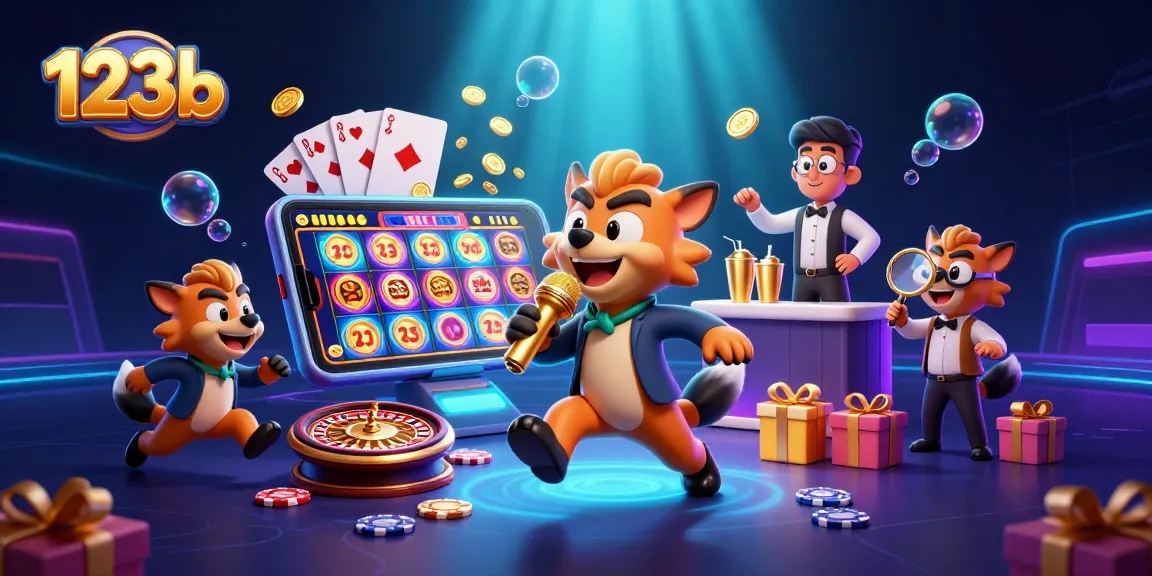 Enjoy a vibrant casino experience at 123b, where comedy meets gaming fun!