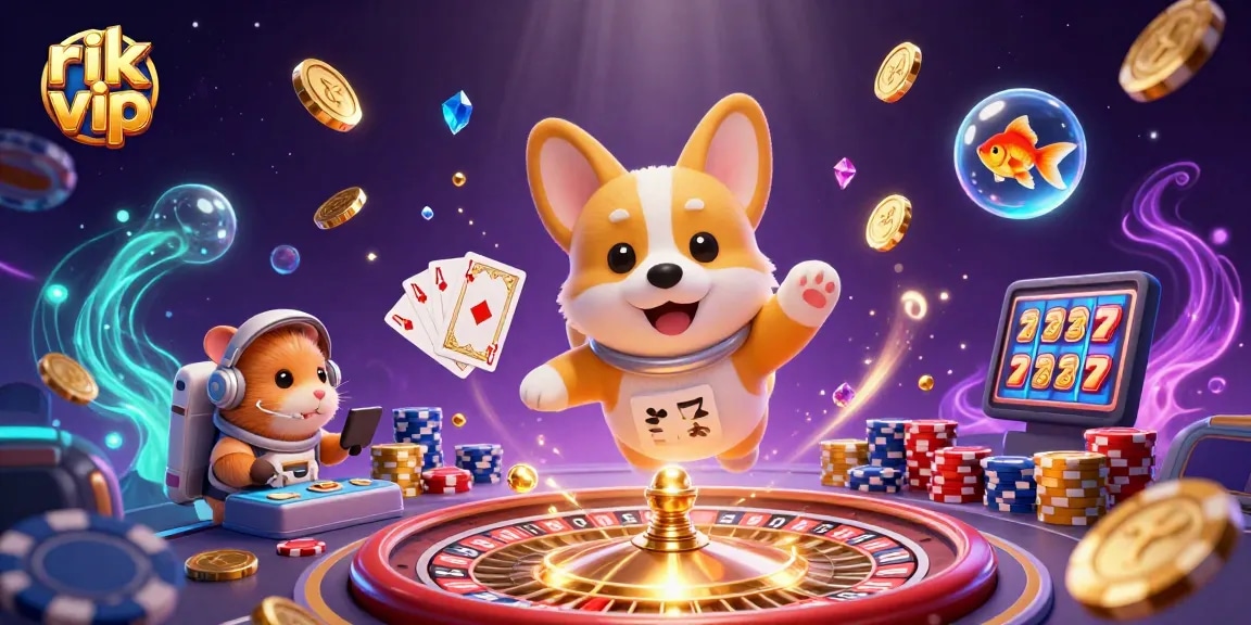 Engage in thrilling games with rich visuals showcasing rik vip in a dynamic casino scene.