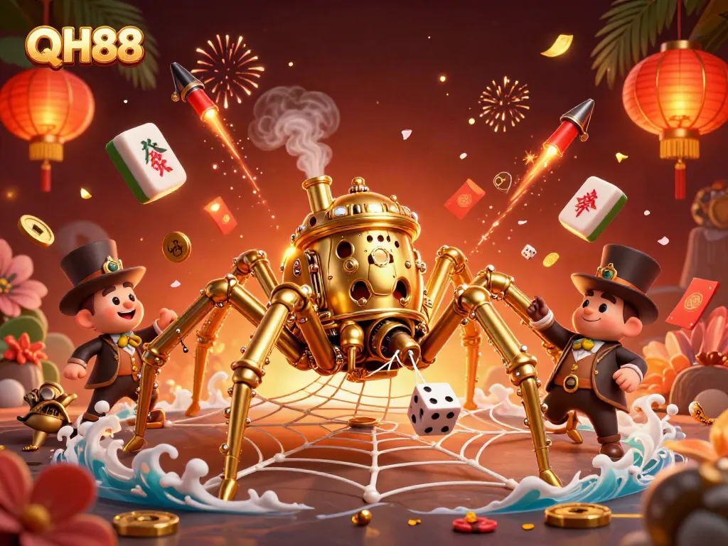 Experience thrilling gameplay at QH88 with vibrant casino elements and steampunk aesthetics.