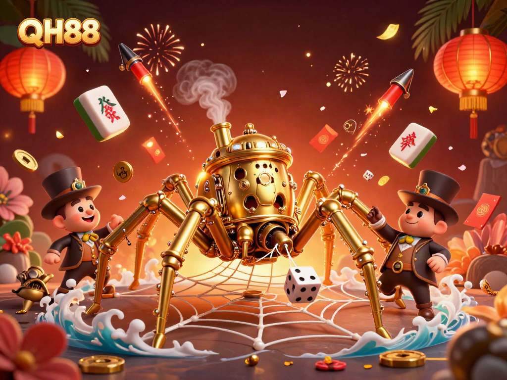 Experience thrilling gameplay at QH88 with vibrant casino elements and steampunk aesthetics.