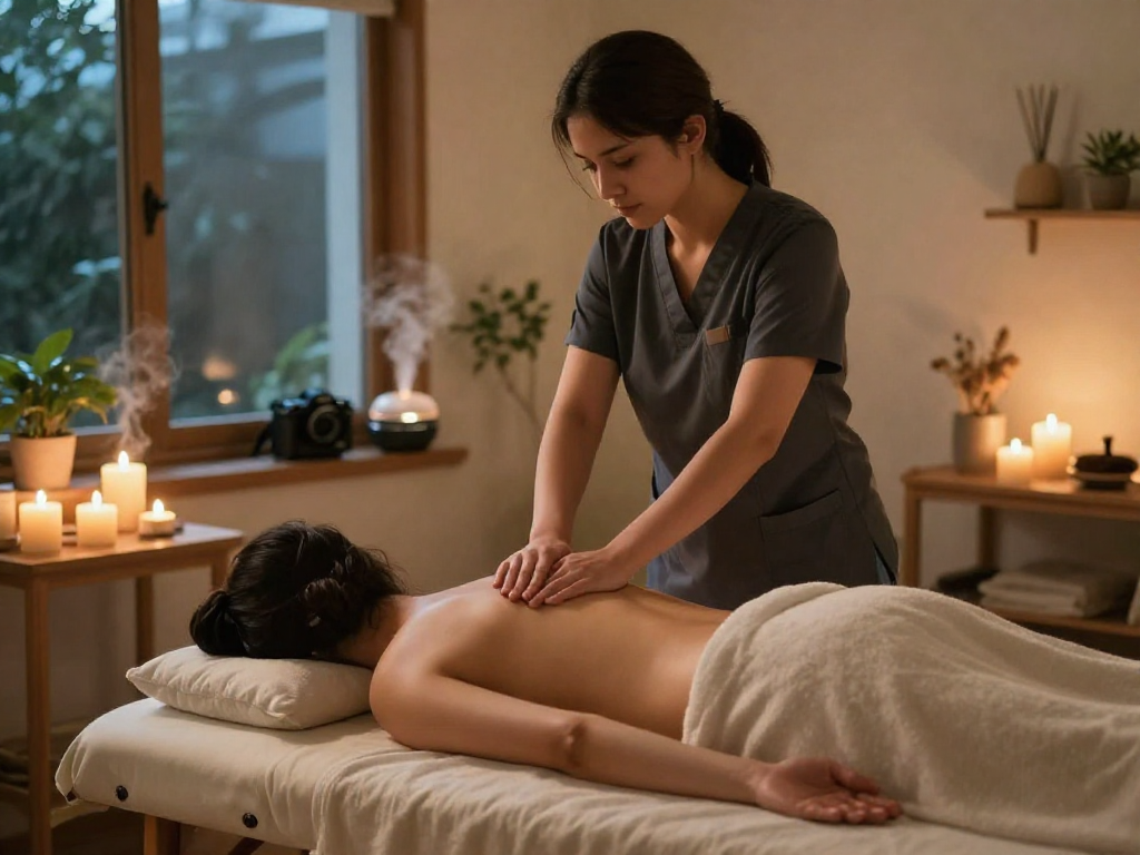 Experience the relaxation of 출장안마 at home with a soothing massage therapist in a tranquil setting.