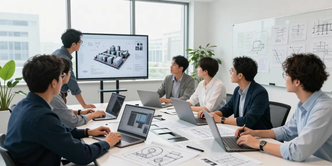 Engineering Services USA collaboration in a modern office meeting.