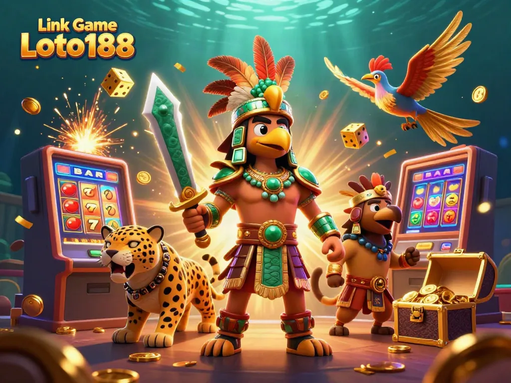 Engage with exciting gameplay in Link Game Loto188 featuring vibrant characters and casino elements.
